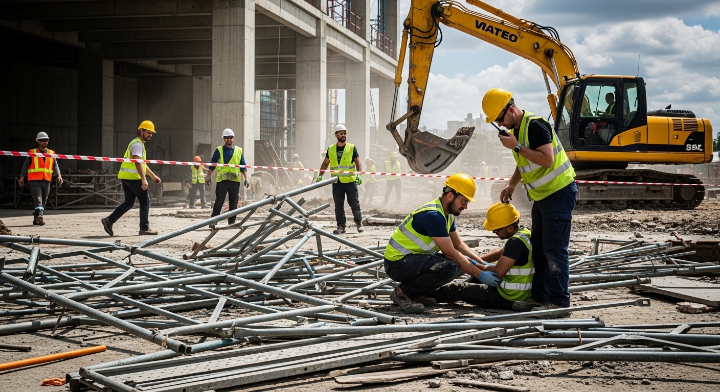 busy construction site