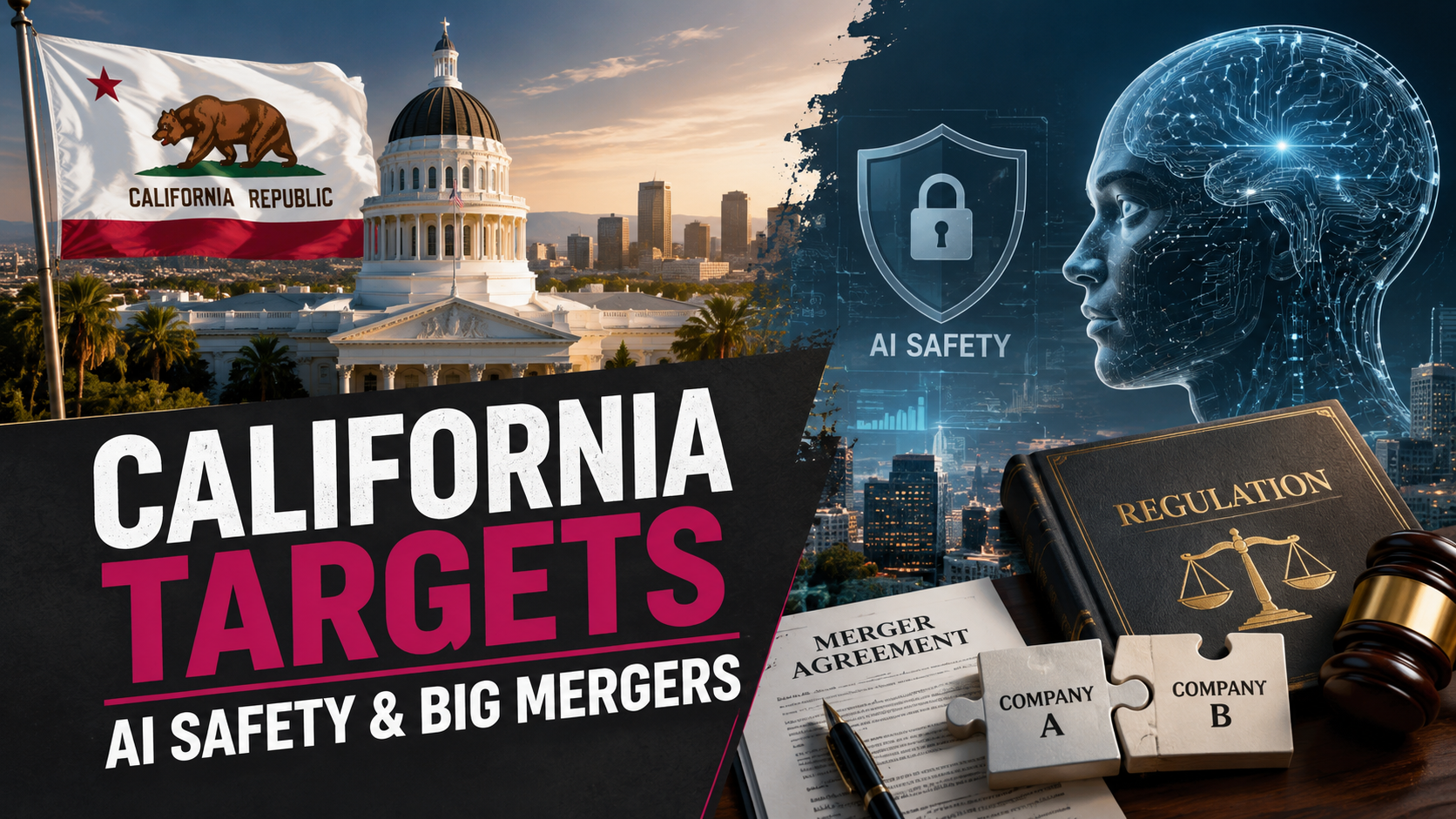 California Targets AI Safety & Big Mergers